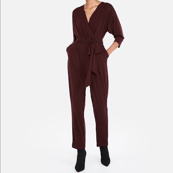 Express Pants - Express Jumpsuit in Cabernet